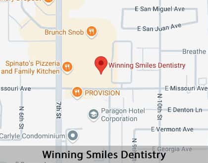 Map image for Options for Replacing Missing Teeth in Phoenix, AZ